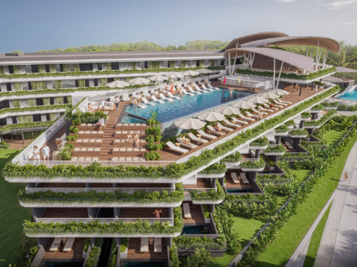 Balis Erste FlowRider-Welle + Wellness-Resort — 3 Minuten zum Schwarzsandstrand, Dschungelblick`